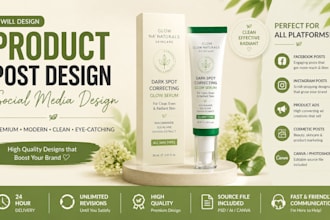 design high converting social media posts for facebook instagram and tiktok