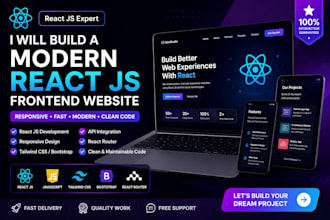 develop a modern react js website development