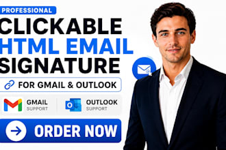 do make clickable html email signature for gmail outlook com ,email automation