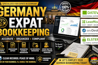 handle germany expats bookkeeping, vat, datev, lexoffice, elster help