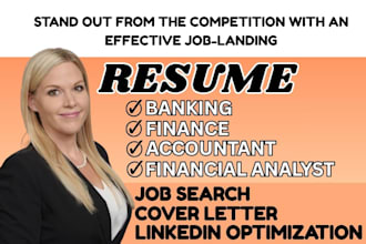 write banking finance accountant financial analyst resume CV