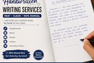 create aesthetic handwritten notes and assignments