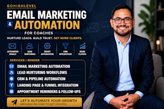 set up gohighlevel email marketing automation and lead nurturing for coaches