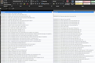 do excel data clean up and formatting