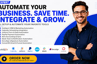 hubspot calendly jotform paypal xero slack docusign convertkit integration