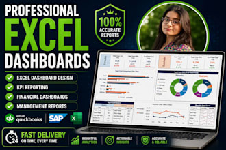 build excel dashboard, KPI tracker and business reports
