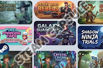 design professional steam capsule art, game banner, and steam header capsule