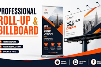 design professional roll up banners, billboards and signage