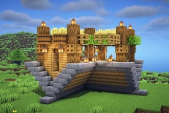 create custom minecraft blockbench lowpoly 3d model mobs weapon with animation