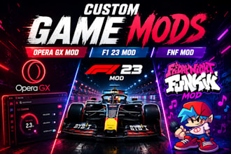 create opera gx mod, fi 23 mod, fnf mod and custom game mod