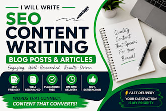write SEO friendly blog posts and articles
