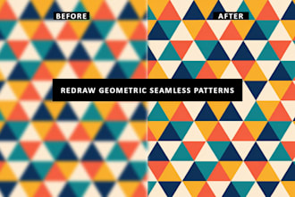 redraw geometrical seamless pattern design