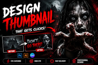 thumbnail horror youtube and roblox designs