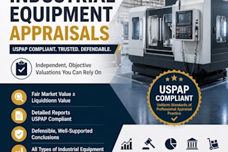prepare a uspap compliant industrial equipment appraisal
