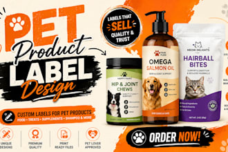 design premium pet food label dog food packaging and cat food label