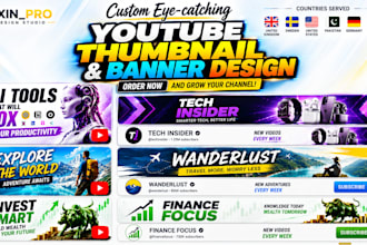design custom youtube thumbnails and banners