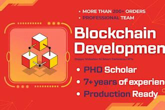 develop blockchain dapp, smart contract and web3 website