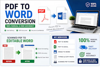 convert PDF to word manually