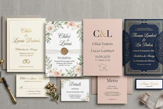 design elegant wedding invitations and event stationery