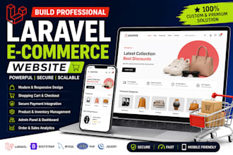 build a professional laravel ecommerce website with admin panel