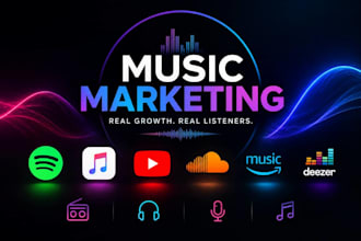 do spotify music promotion USA soundcloud music itunes music