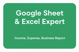 create google sheet for income expense and business report