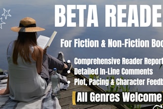 be your thriller mystery and romance beta reader for manuscript