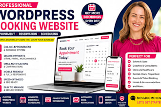 design wordpress booking, hotel booking website, appointment booking system