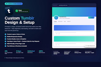 create, design, and customize a professional tumblr website