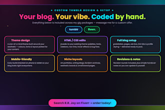 create, design, and customize a professional tumblr website