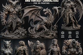 sculpt custom monsters, dragons and fantasy characters for 3d printing