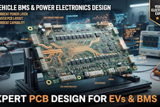 design automotive pcb layout for ecu, ev, bms, can bus and vehicle electronics