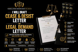 draft a professional cease and desist letter or legal demand letter
