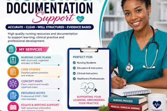 do nursing case studies, concept maps, care plans, progress notes