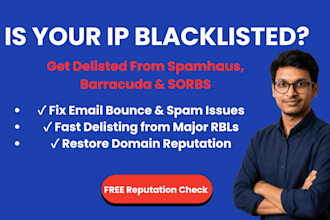 delist your IP and domain from blacklist to fix email deliverability