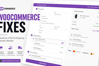 fix your woocommerce store checkout, cod and shipping for pakistan market
