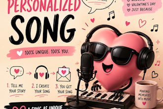 create personalized love song gift, custom song from your story, anniversary