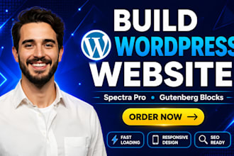 build advance wordpress website using gutenberg, blocksy, spectra, and kadence