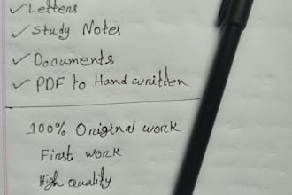 write handwritten notes, letters, assignments, and document