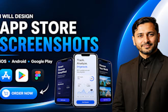 design high converting app store screenshots for ios, android and google play
