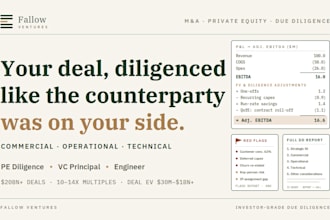 run a private equity grade due diligence on your target company
