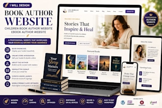 build book author website, children book author website, ebook author website