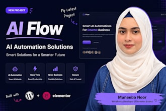 create a modern ai saas website using wordpress elementor