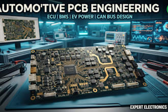 design automotive pcb layout for ecu, ev, bms, can bus and vehicle electronics
