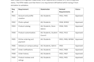 write a software requirements or technical report with diagrams