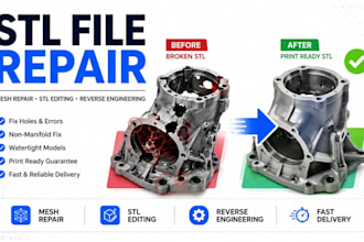modify stl, repair, fix, edit and make your stl file ready for 3d printing