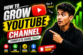 design eye catching youtube thumbnails and social media