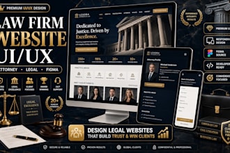 design modern law firm attorney legal website UI UX in figma