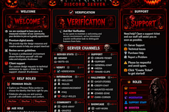 create a  discord server setup professionally