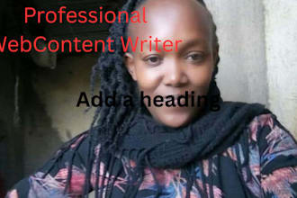 professionally write web content for you